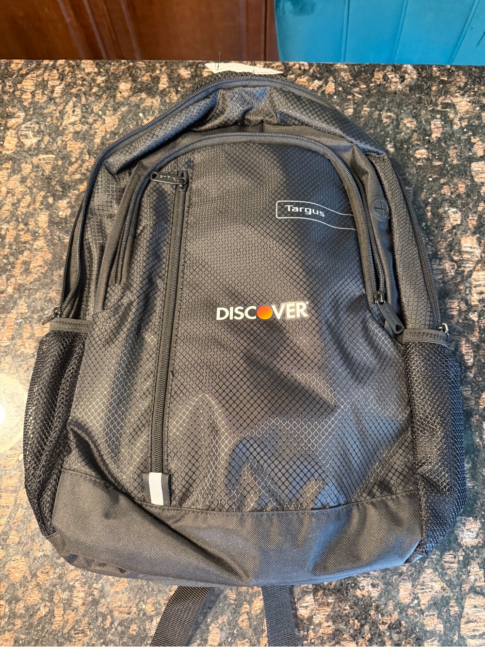 Targus Black Backpack with Discover Logo NWT